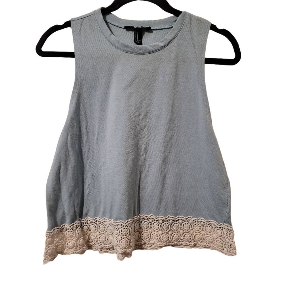 Forever 21 seaglass green cropped tank top size Medium